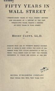 Cover of Fifty years in Wall Street