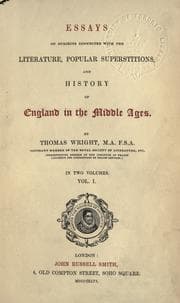 Cover of Essays on subjects connected with the literature, popular superstitions, and history of England in the Middle Ages