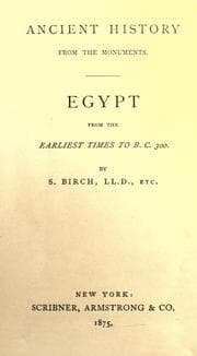 Cover of Egypt from the earliest times to B.C. 300