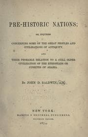 Cover of Pre-historic nations