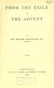 Cover of From the exile to the advent