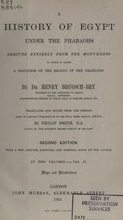 Cover of A history of Egypt under the Pharaohs