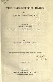 Cover of Farington Diary