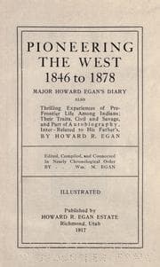 Cover of Pioneering the West, 1846 to 1878
