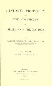 Cover of History, prophecy and the monuments