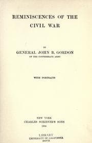 Cover of Reminiscences of the Civil War