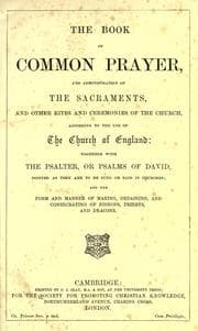 Cover of Book of common prayer