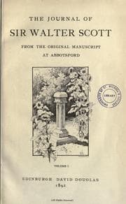Cover of The journal of Sir Walter Scott