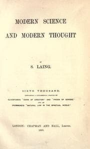 Cover of Modern science and modern thought
