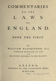Cover of Commentaries on the laws of England