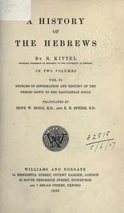 Cover of A history of the Hebrews