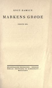 Cover of Markens grøde