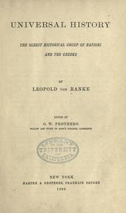 Cover of Universal history