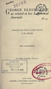 Cover of George Eliot's life as related in her letters and journals