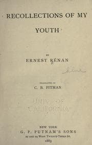 Cover of Souvenirs d'enfance et de jeunesse