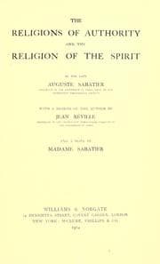 Cover of Religions d'Autorite.