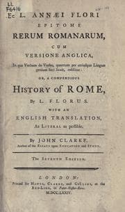 Cover of Epitome rerum Romanarum