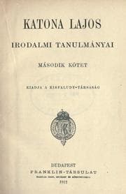 Cover of Irodalmi tanulmányai