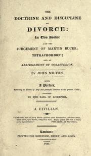Cover of The doctrine & discipline of divorce
