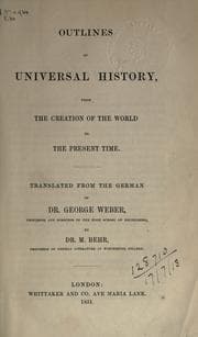 Cover of Outlines of universal history