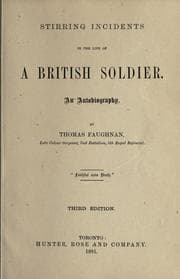 Cover of Stirring incidents in the life of a British soldier