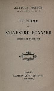 Cover of Le crime de Sylvestre Bonnard, membre de l'Institut