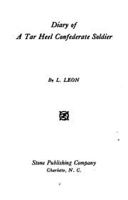 Cover of Diary of a Tar Heel Confederate soldier