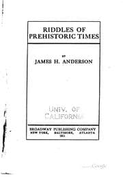 Cover of Riddles of prehistoric times