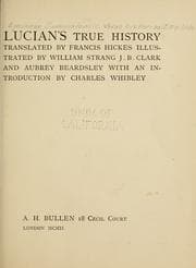 Cover of Lucian's True history