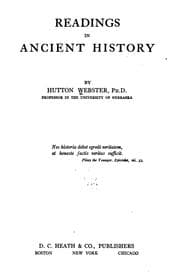 Cover of Readings in ancient history