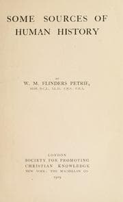 Cover of Some sources of human history