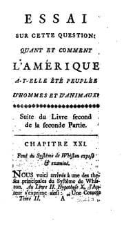 Cover of Essai sur cette question: quand et comment l'Amérique a-t-elle été peuplée d'hommes et d'animaux?