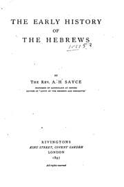 Cover of The early history of the Hebrews