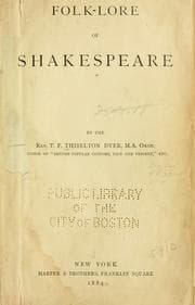 Cover of Folk-lore of Shakespeare