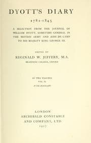 Cover of Dyott's diary, 1781-1845