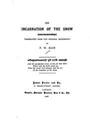 Cover of An incarnation of the snow ..
