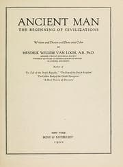 Cover of Ancient man