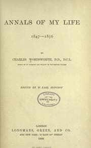 Cover of Annals of my life, 1847-1856