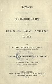 Cover of Voyage in a six-oared skiff to the Falls of Saint Anthony in 1817