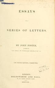 Cover of Essays in a series of letters
