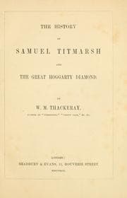 Cover of The history of Samuel Titmarsh and the great Hoggarty diamond