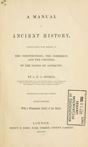 Cover of A manual of ancient history