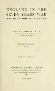 Cover of England in the Seven Years' War