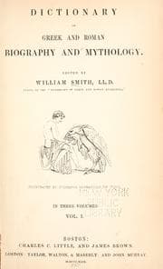 Cover of Dictionary of Greek and Roman biography and mythology