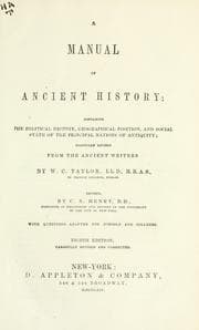Cover of A manual of ancient history