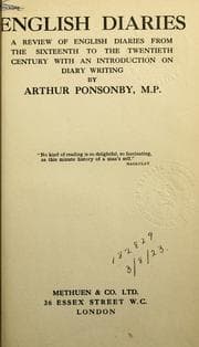 Cover of English diaries