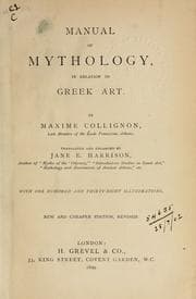 Cover of Manual of Mythology in Relation to Greek Art