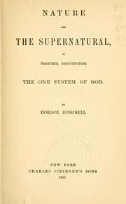 Cover of Nature and the supernatural