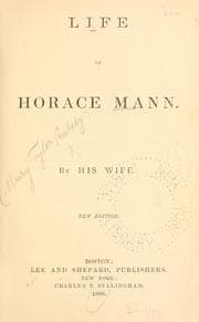 Cover of Life of Horace Mann