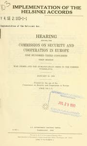 Cover of Implementation of the Helsinki accords